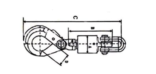油田旋轉(zhuǎn)鉤尺寸圖